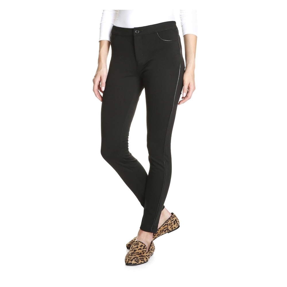 Joe Fresh Pleather Trim Ponte Pant NWT